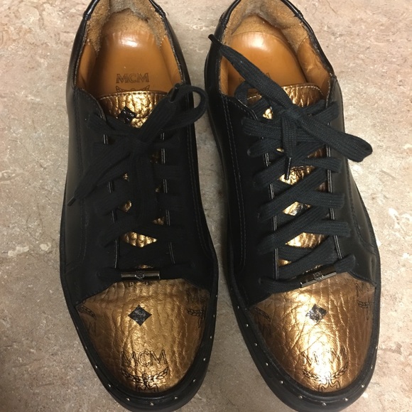 mcm sneaker gold